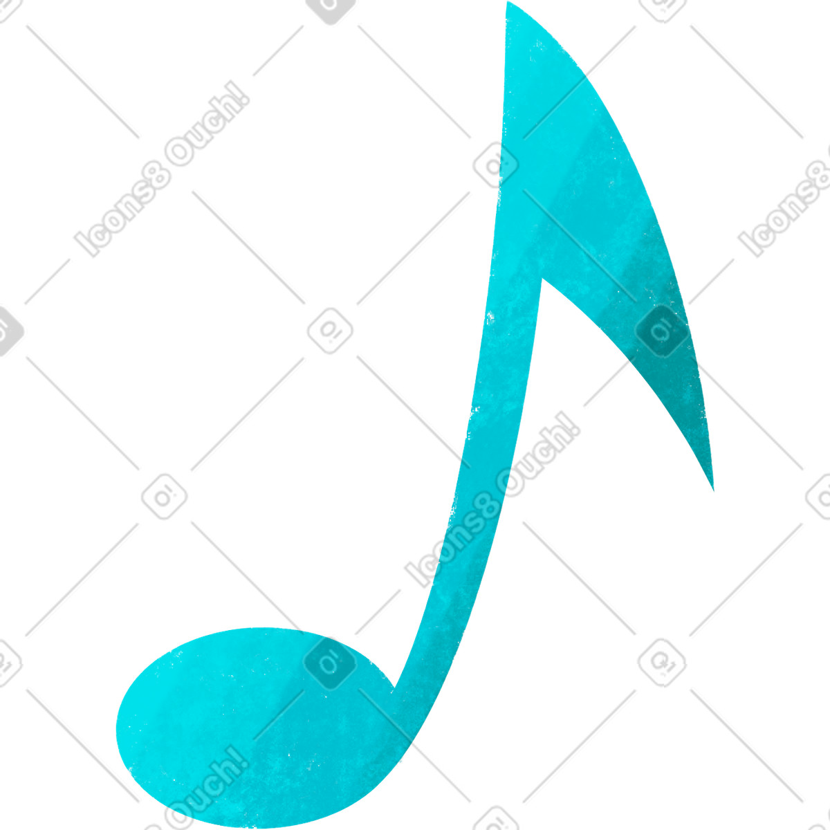 Bonbon スタイルの Blue musical note のイラストをPNG、SVG形式でダウンロード