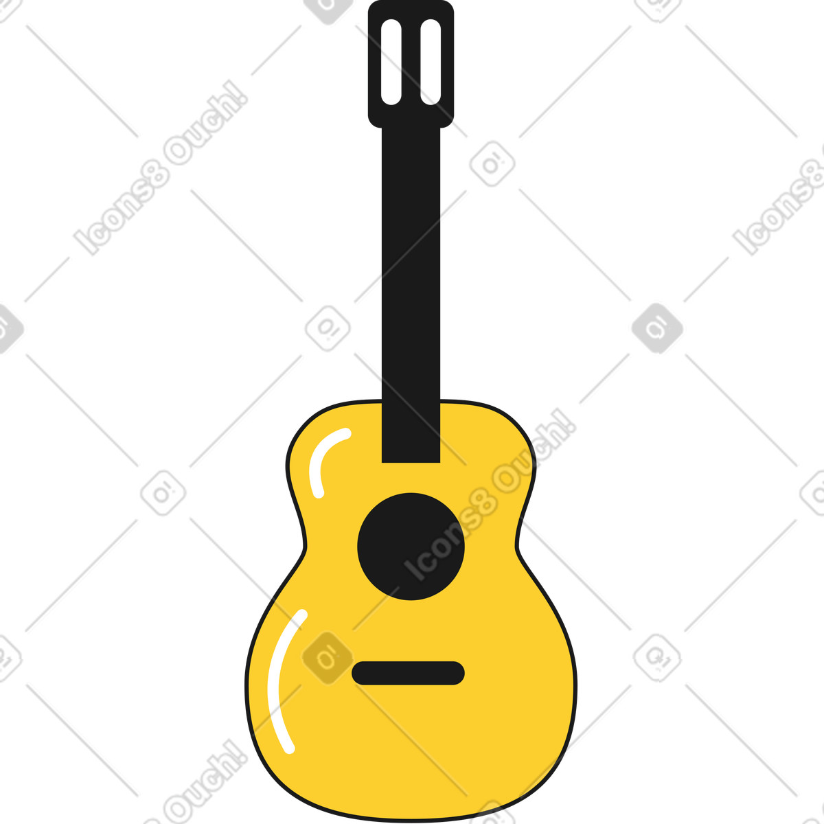 Ilustração de Violão em no estilo Taxi para baixar em PNG, SVG