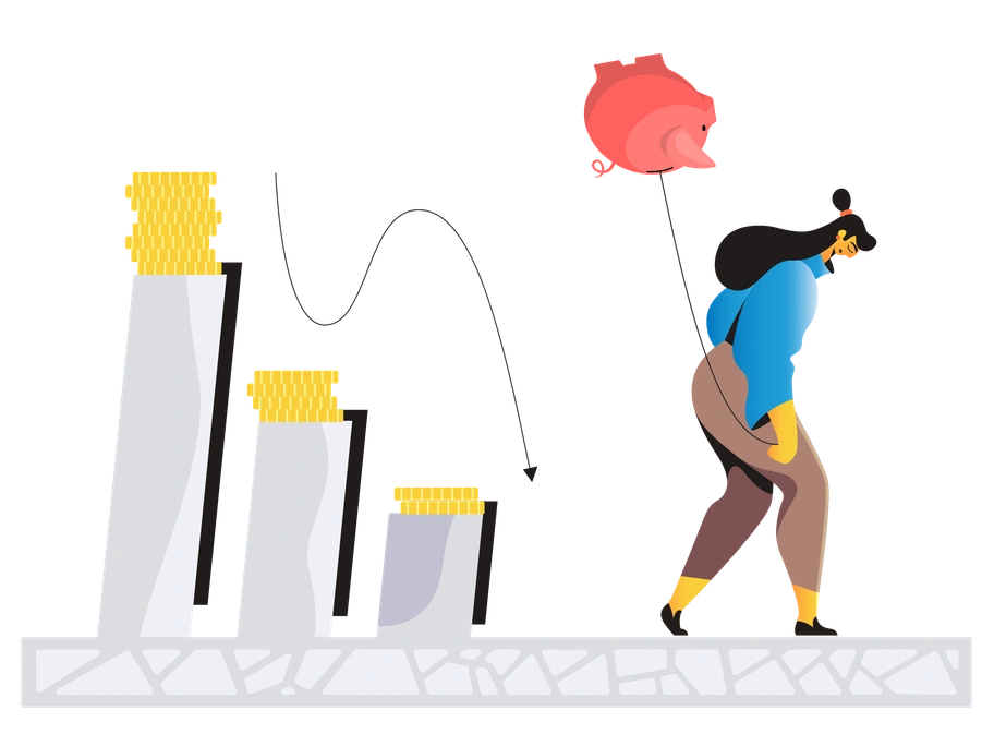 A vase of sunflowers, a play button, and popcorn - Jaconda style illustration