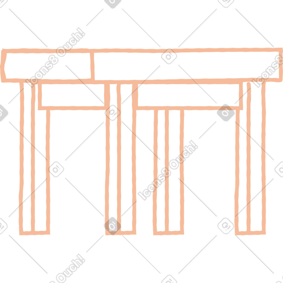 Tabelle-Illustration im Stripy-Stil als Download in PNG, SVG