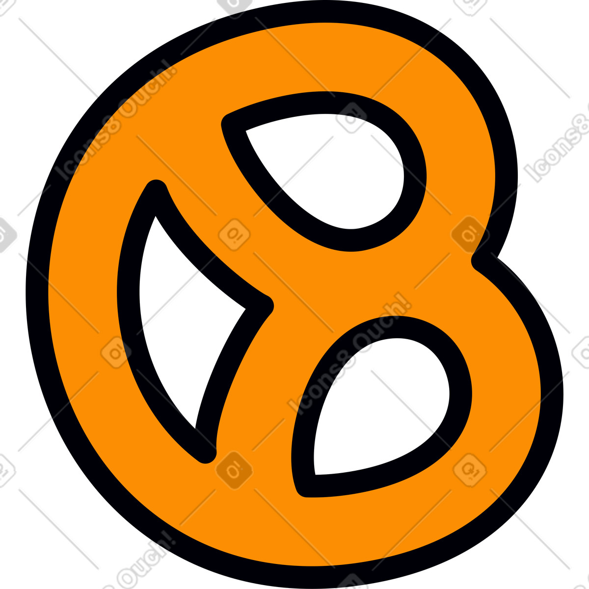 Bagel illustration in Droll style download in PNG, SVG