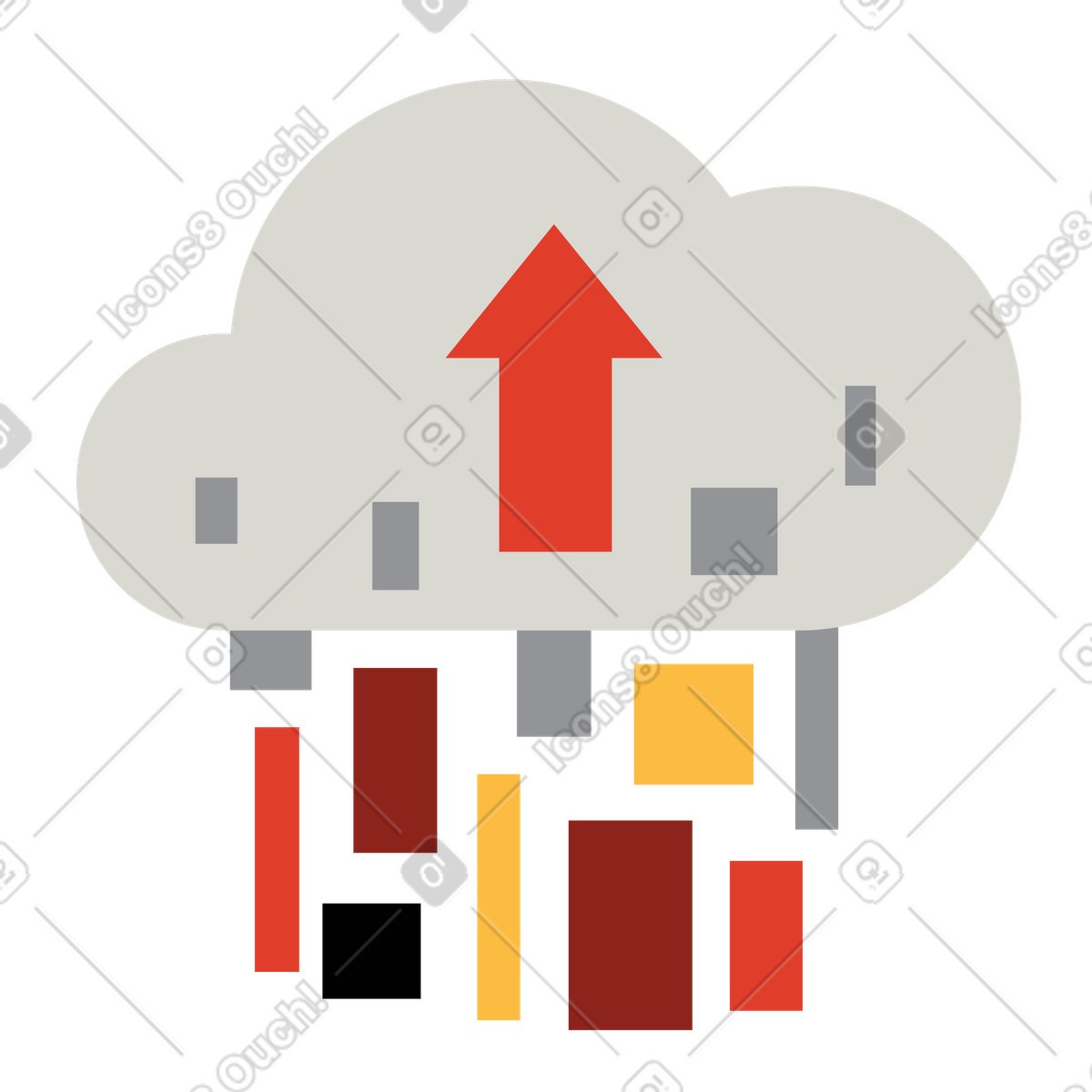 Ilustração de Fazendo upload arquivos em no estilo Burgundy para baixar em PNG, SVG