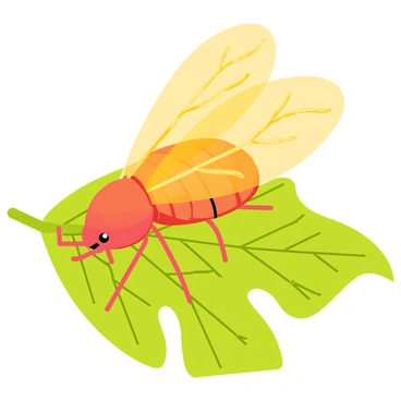 An insect with a segmented body and large, intricate wings made of glowing embers is resting on a vibrant green leaf. The wings have a translucent quality, allowing the light from the embers to illuminate the surrounding area. The leaf has intricate veins and is dewy, reflecting the soft glow of the embers. The insect's body is adorned with small hairs and has a rich color contrast against the green leaf, enhancing its visual appeal.