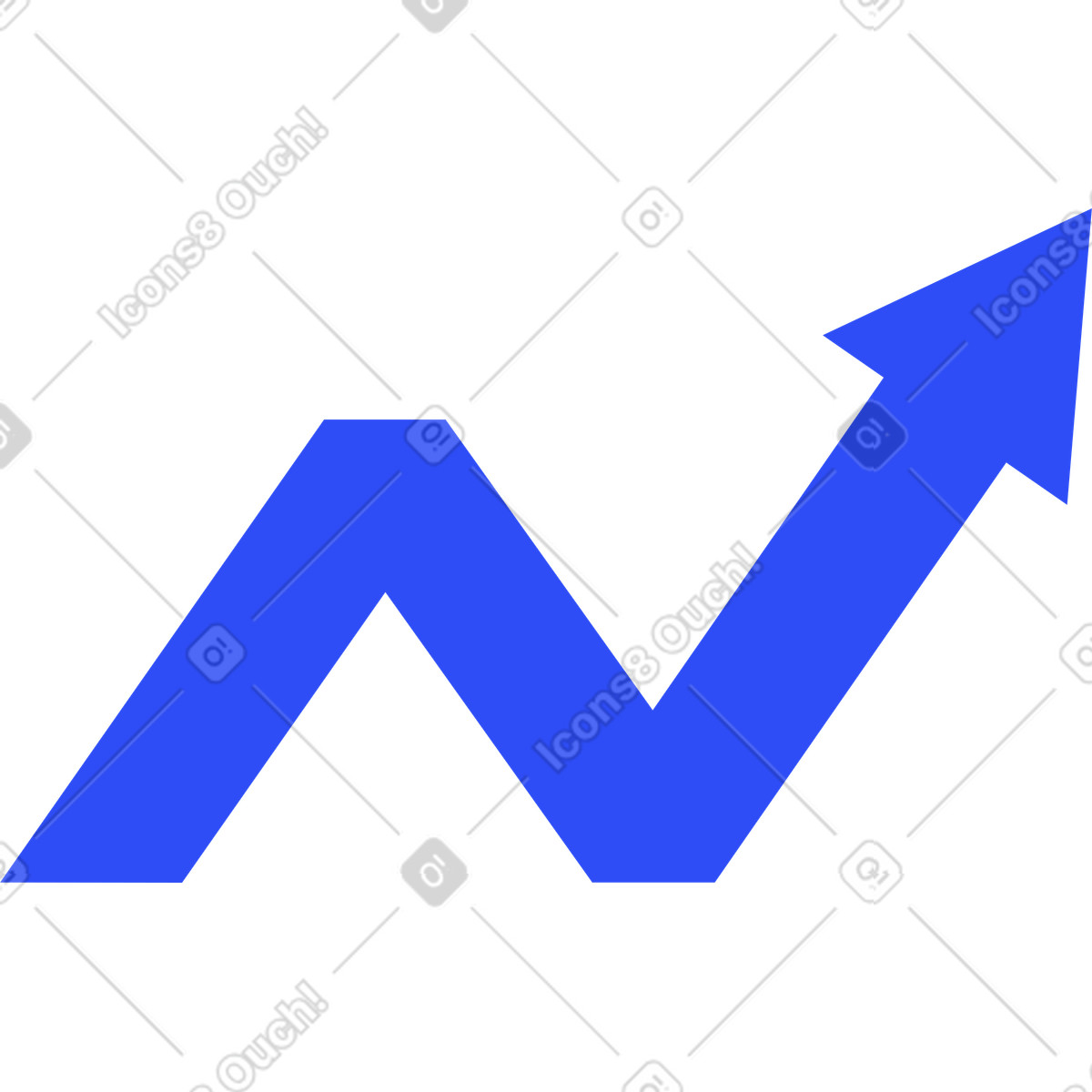 Zigzag arrow illustration in System style download in PNG, SVG