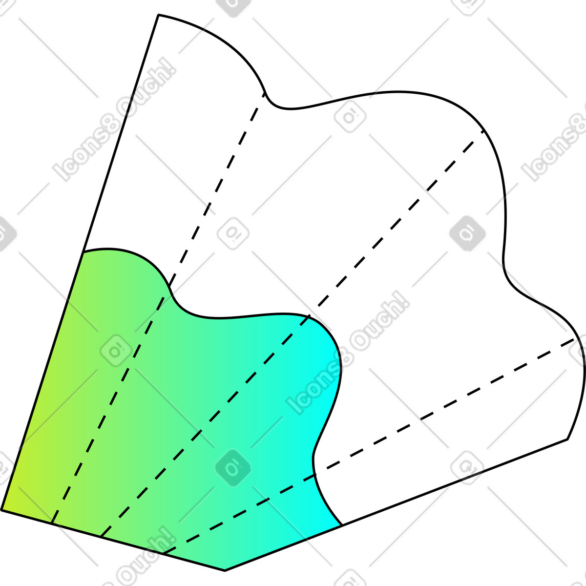 Ilustração de Forma ondulada em no estilo Memphis para baixar em PNG, SVG