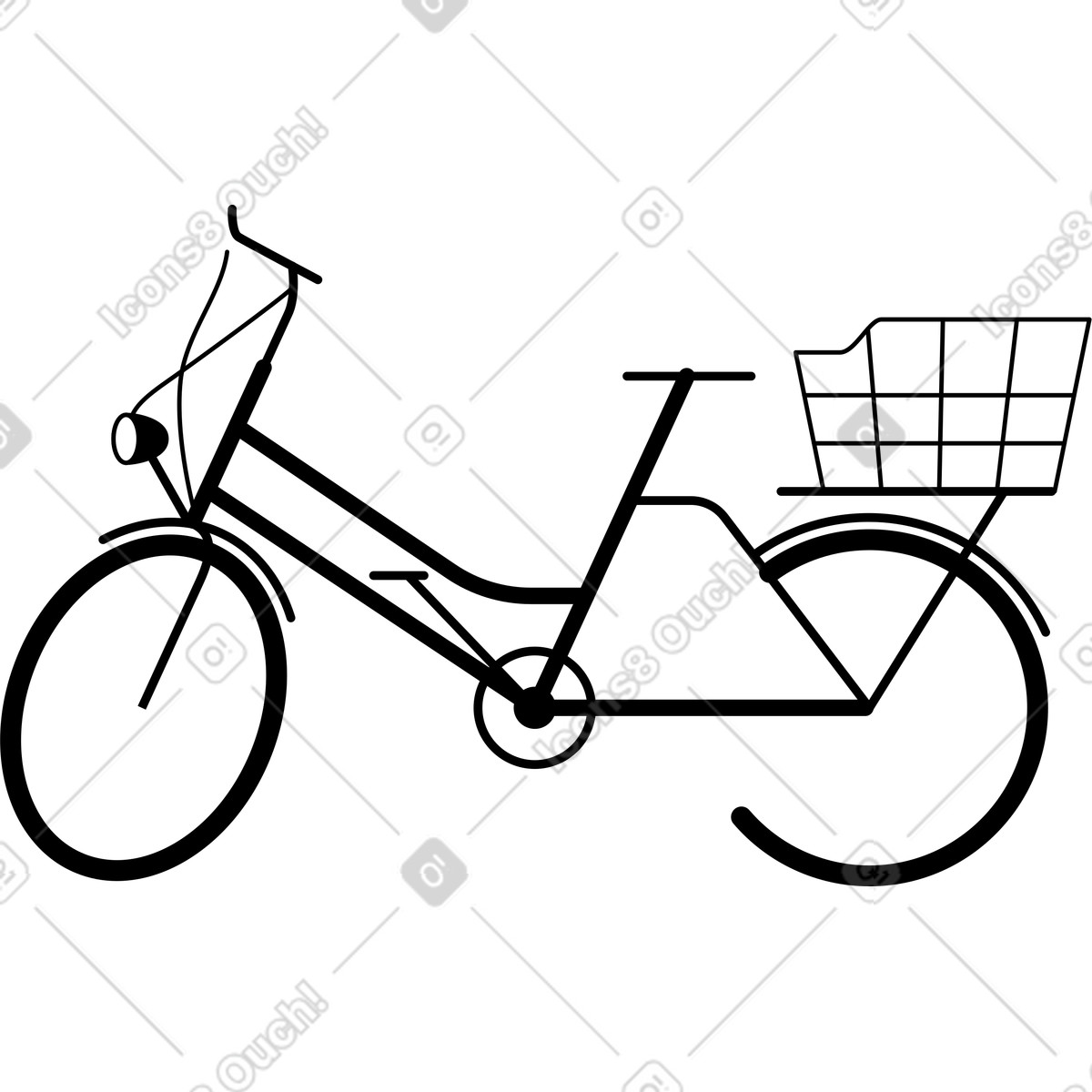 Fahrrad-Illustration im Weekday-Stil als Download in PNG, SVG