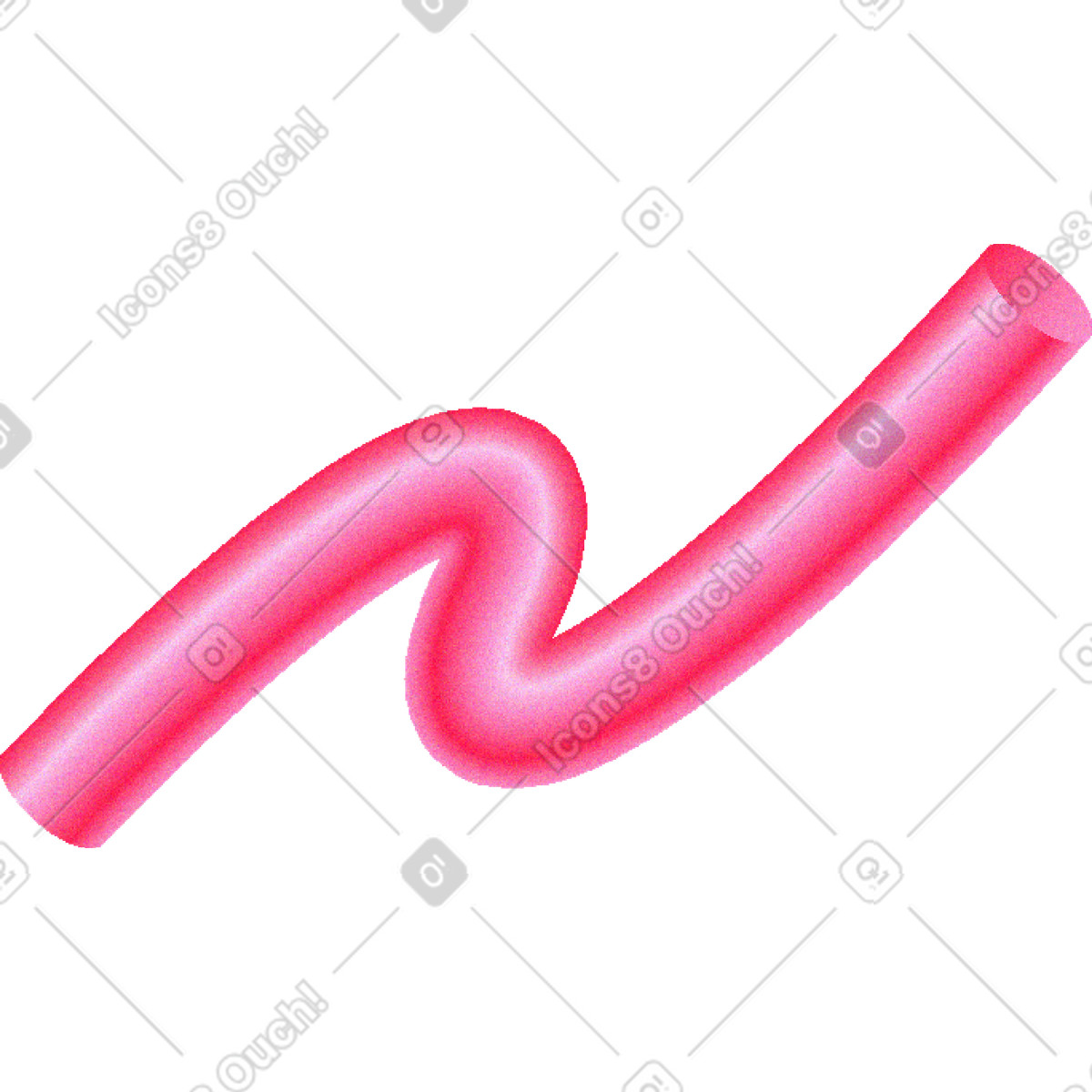 Illustration Ligne courbe rouge dans le style Burst à télécharger aux formats PNG, SVG