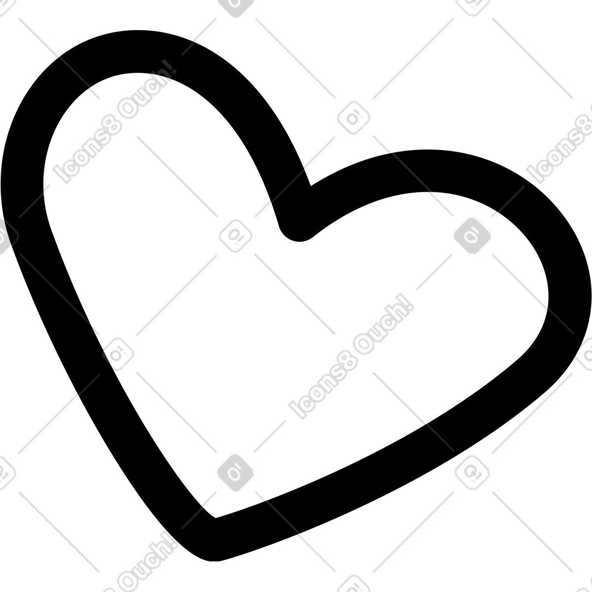 Ilustración Corazón en estilo Rocky a descargar en PNG y SVG