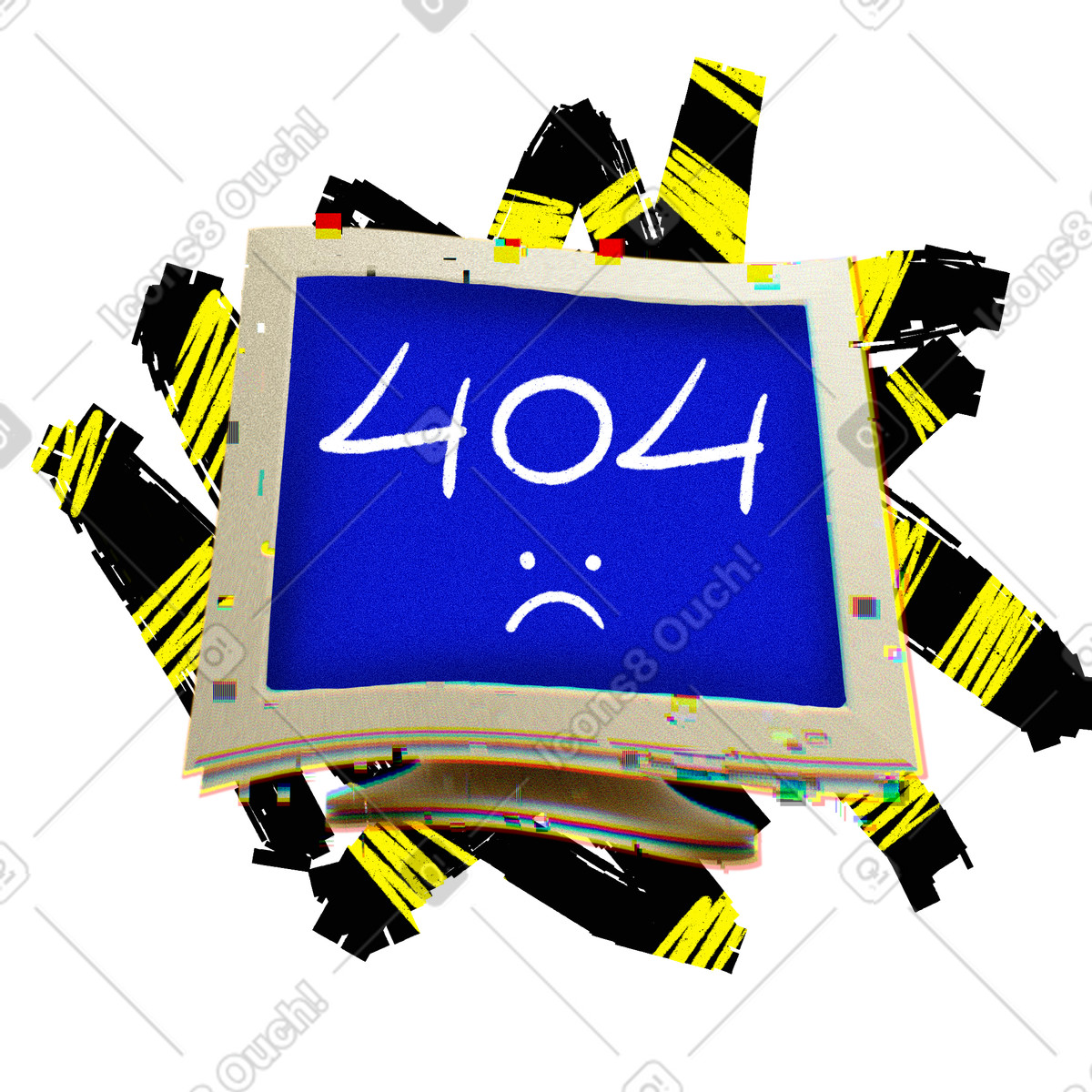 Page not found error code illustration in Energy style download in PNG, SVG