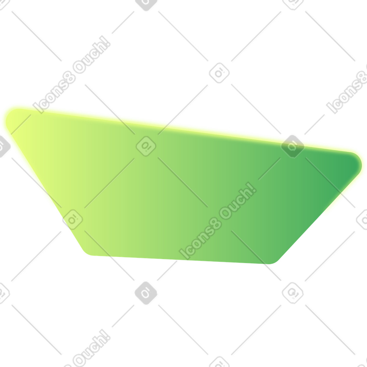 Illustration Trapèze vert dans le style Typography à télécharger aux formats PNG, SVG