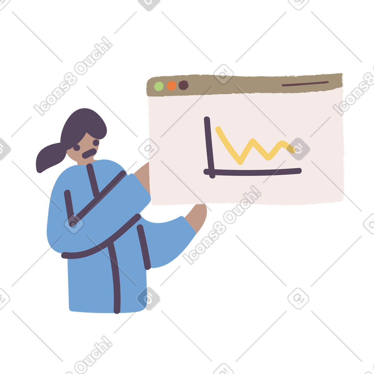 Ilustración Cuadro de presentación en estilo Pluto a descargar en PNG y SVG