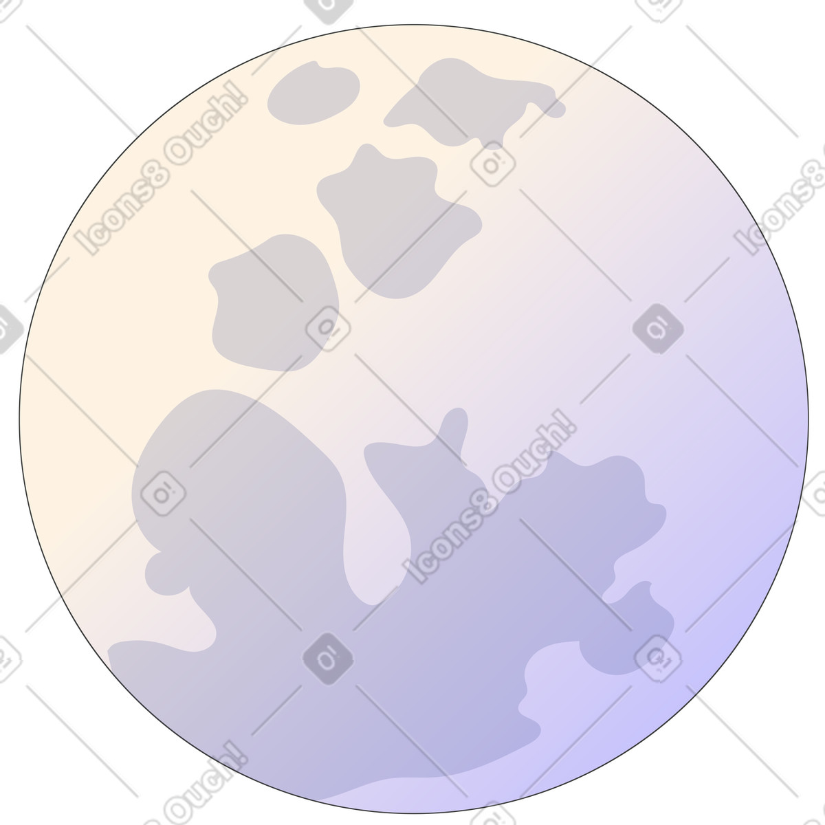 下载 Kit 风格的 月亮 插画，支持 PNG、SVG 格式