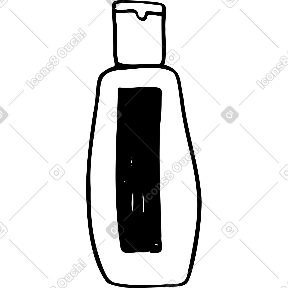 Marks スタイルの ボトル入り洗顔料 のイラストをPNG、SVG形式でダウンロード