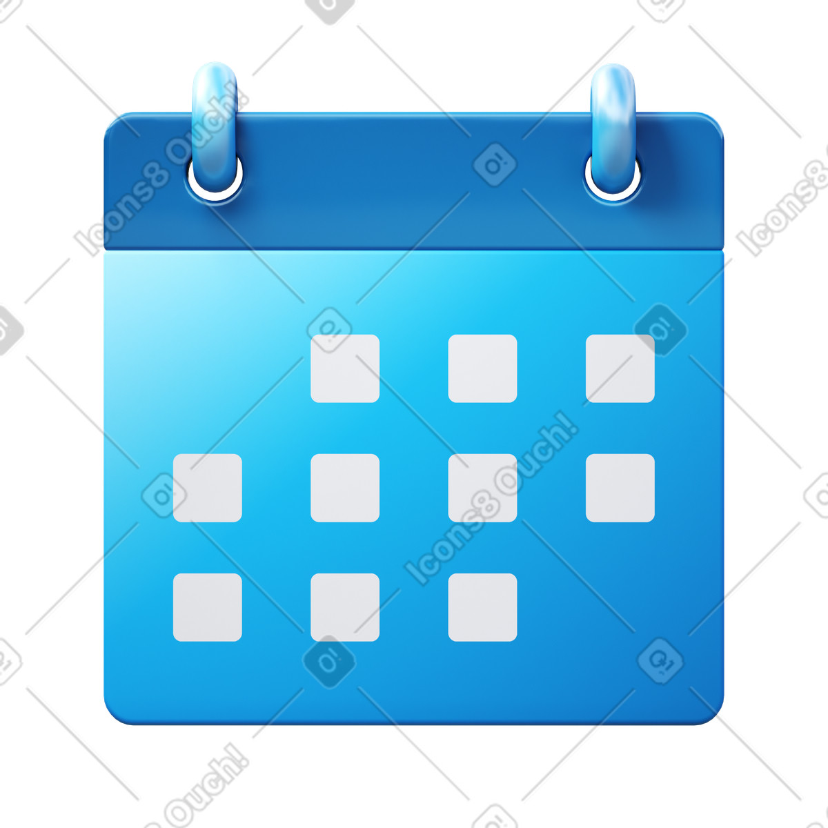 Ilustração de Blue calendar em no estilo 3D Fluency para baixar em PNG, SVG