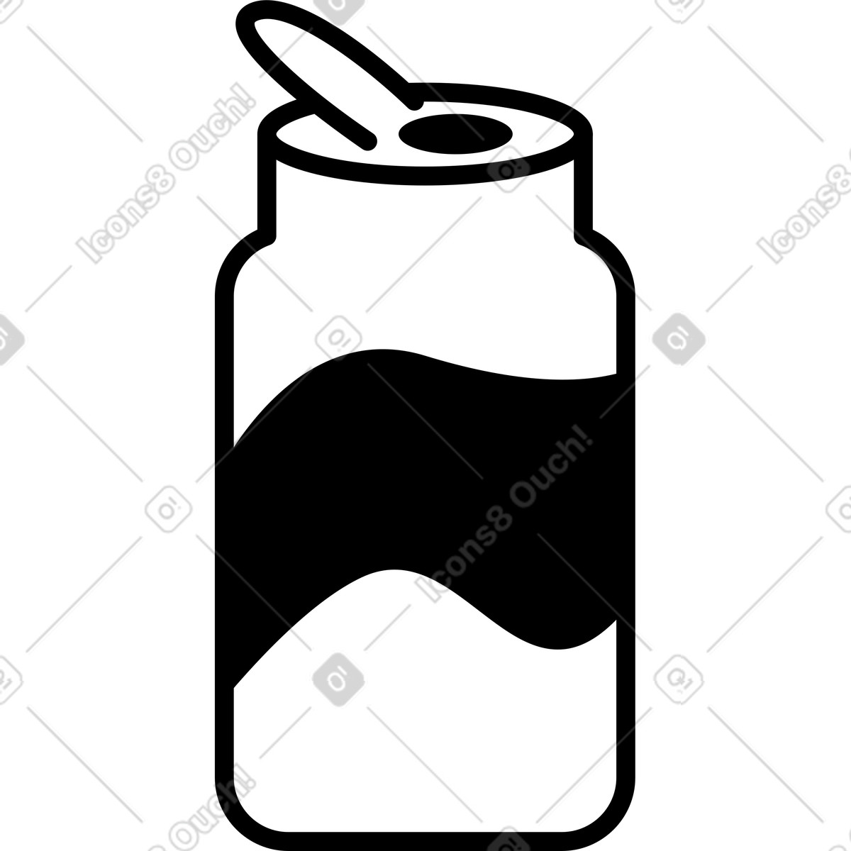 Soda can illustration in Weekday style download in PNG, SVG