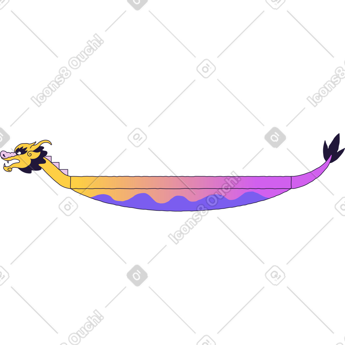 Conifer スタイルの ドラゴンボート のイラストをPNG、SVG形式でダウンロード