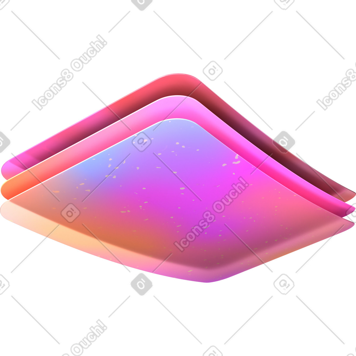 Ilustração de Pilha cartões plásticos em camadas no estilo 3D Glassy para baixar PNG, SVG