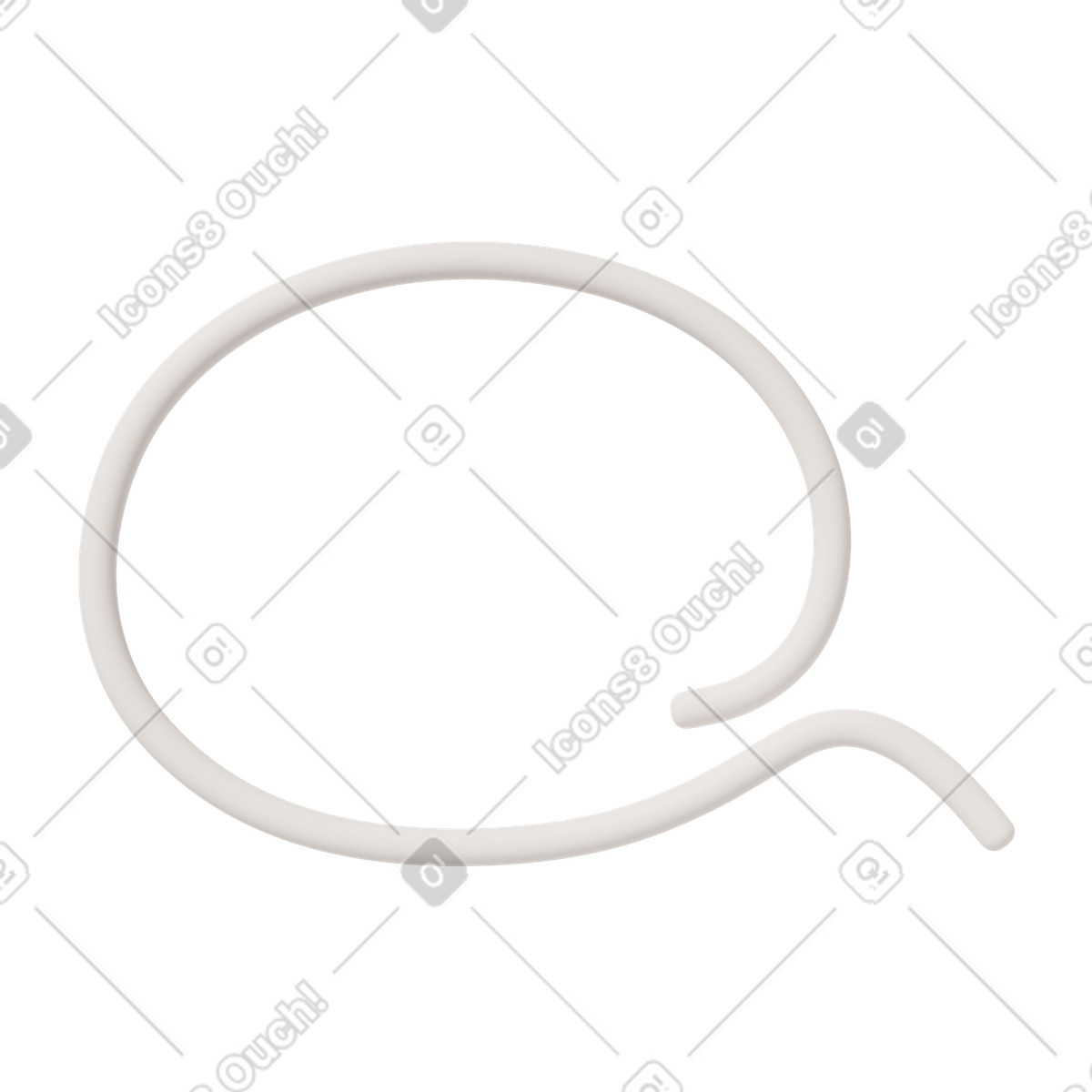 Bubble speech illustrazione in stile 3D Casual life scarica in PNG, SVG