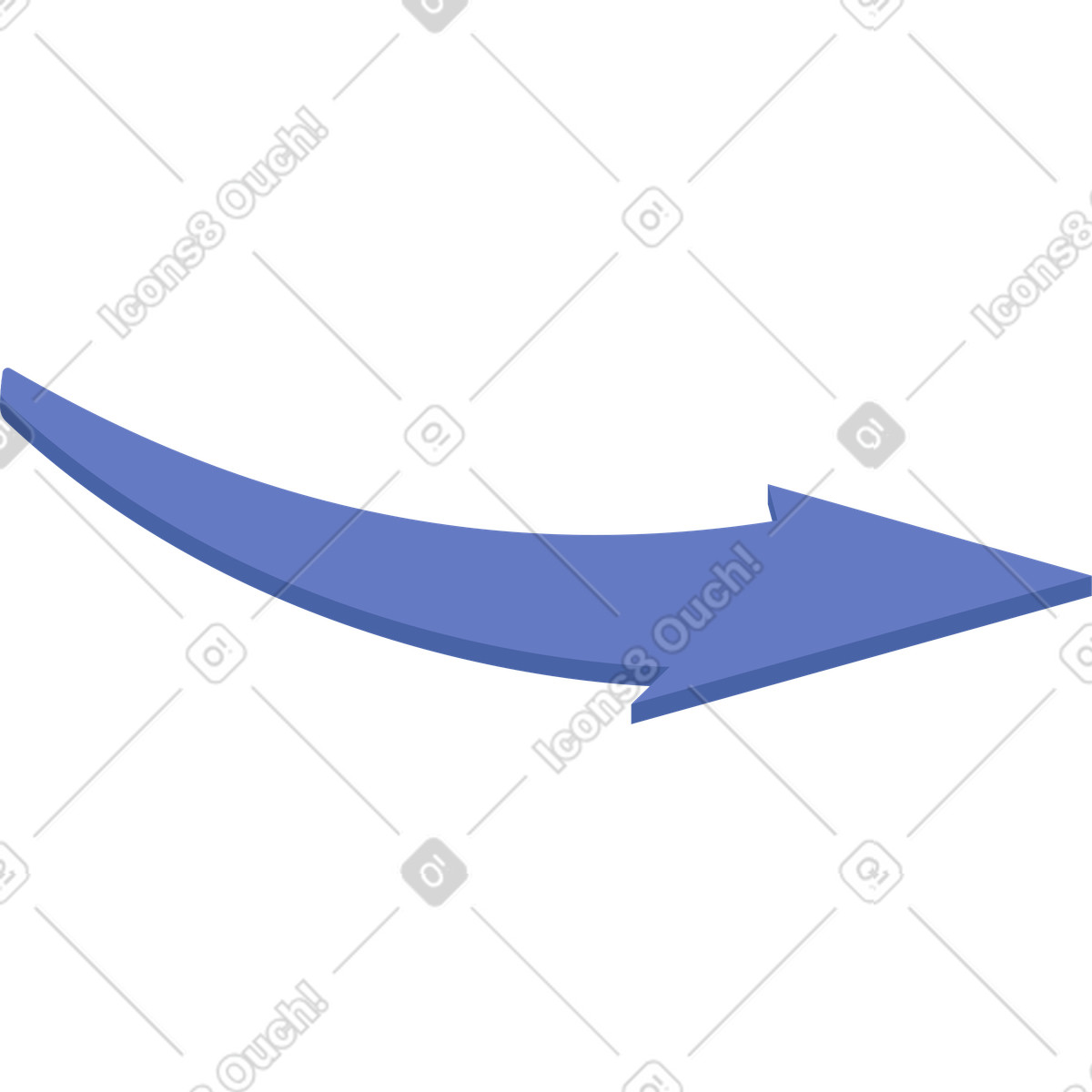 Pfeil in der perspektive-Illustration im Social-Stil als Download PNG, SVG