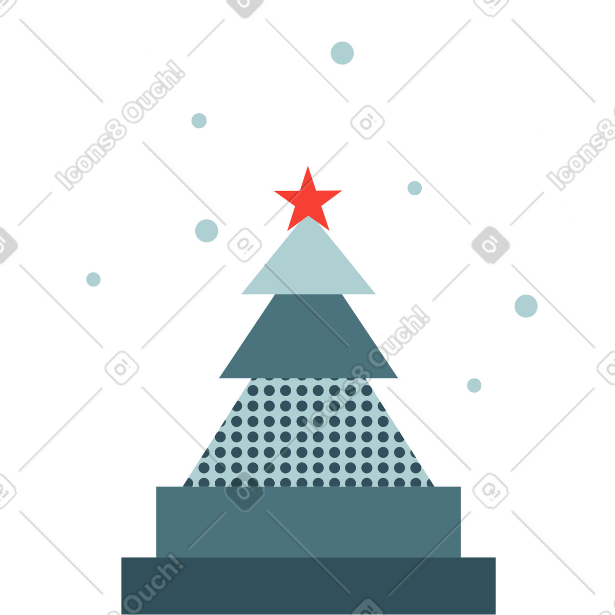 Schneekugel-Illustration im Nordic-Stil als Download in PNG, SVG