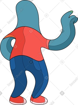Man back sturdy point PNG, SVG