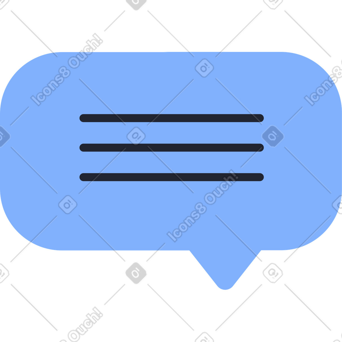 Sprechblase-Illustration im Pablita-Stil als Download in PNG, SVG