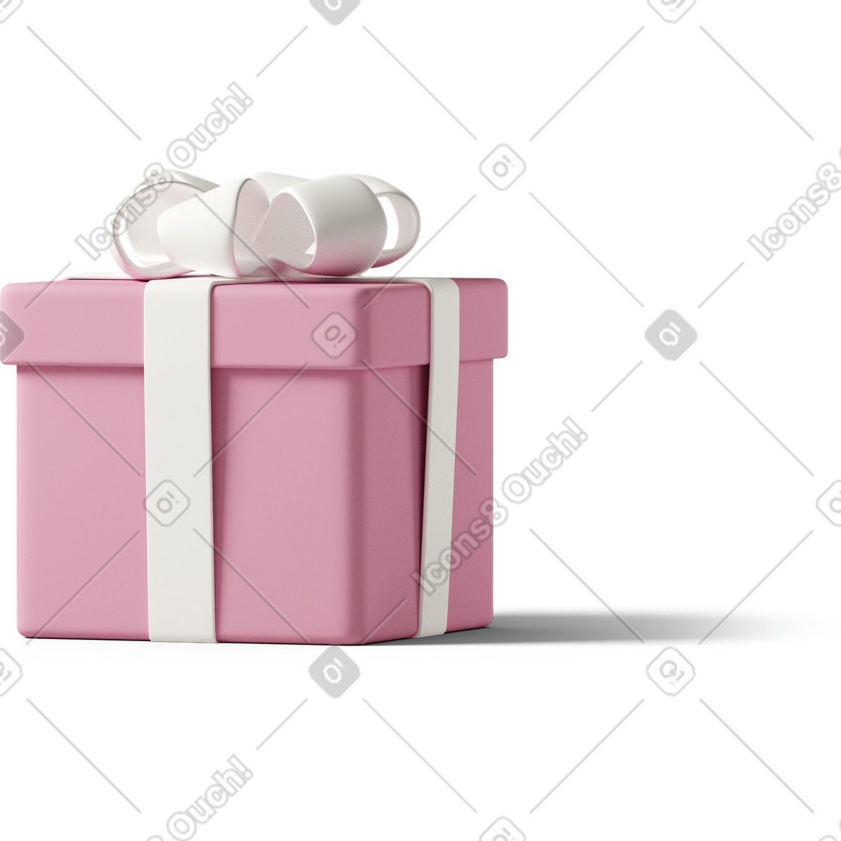 Pink gift box illustration in 3D Casual life style download in PNG, SVG
