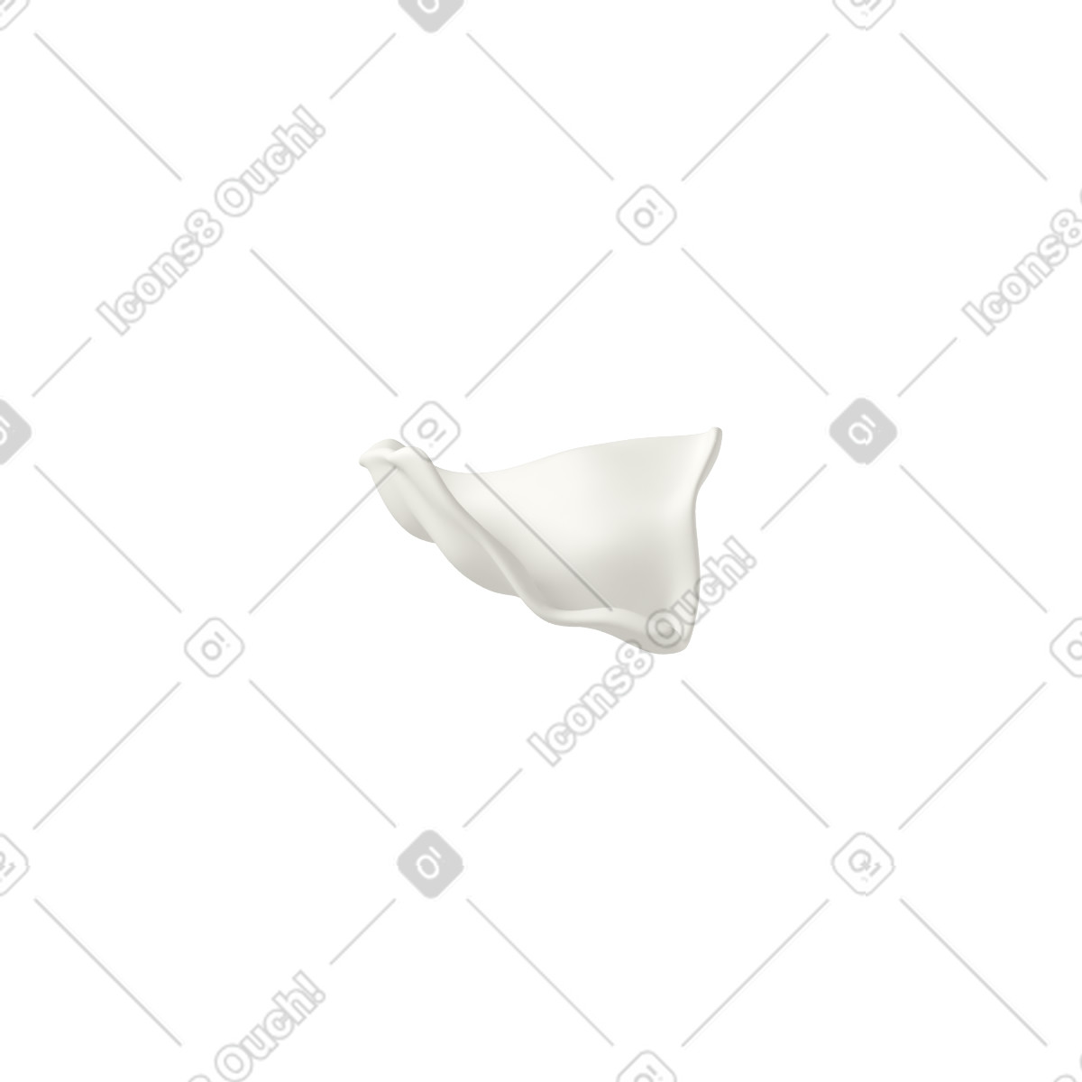 Иллюстрация White handkerchief в стиле 3D Casual life — скачать в форматах PNG, SVG