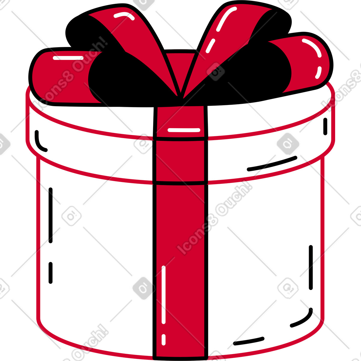 Pacco regalo illustrazione in stile Ruby scarica in PNG, SVG