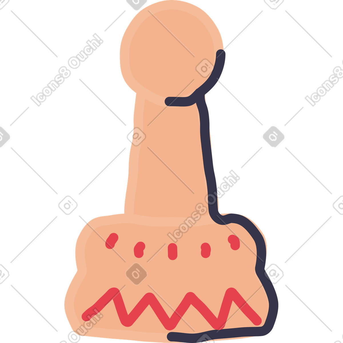 Pezzo degli scacchi illustrazione in stile Stripy scarica in PNG, SVG