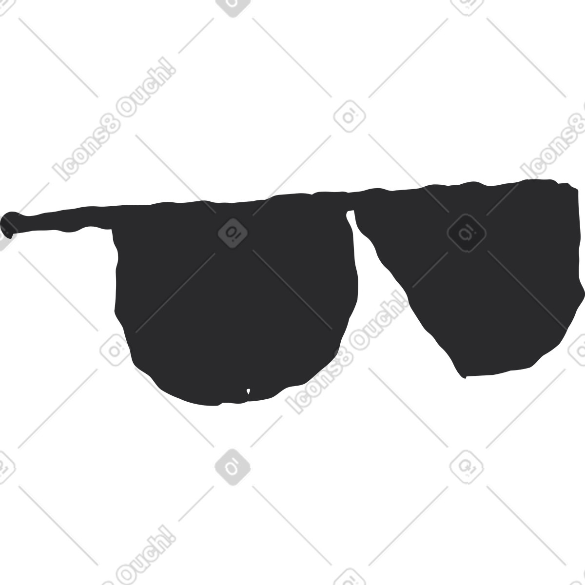 Sunglasses side view illustration in Pablo style download in PNG, SVG