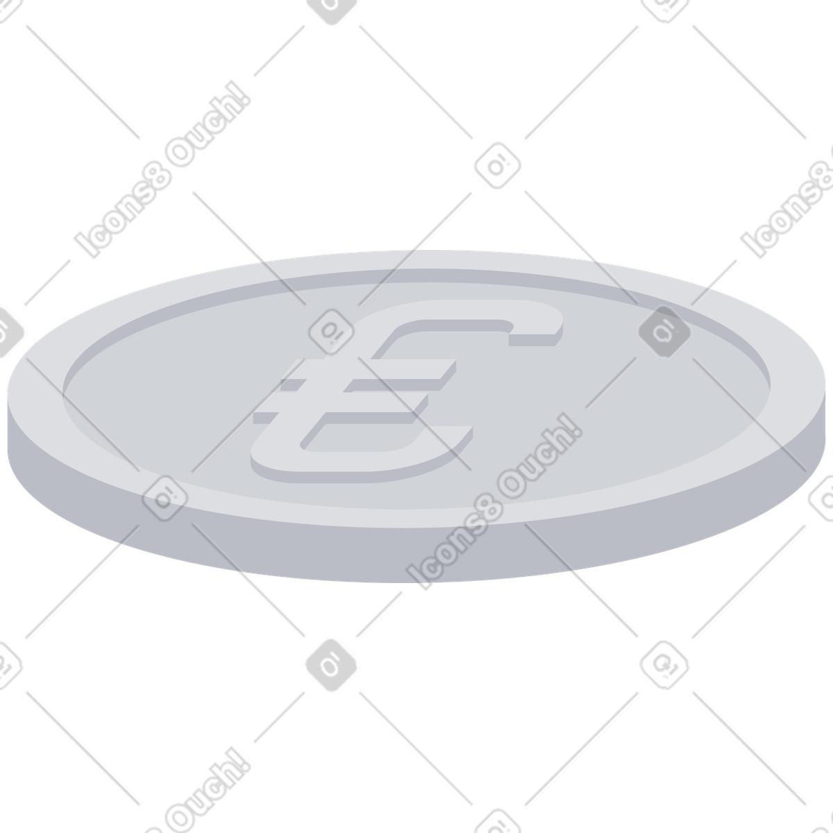 Münze-Illustration im Urban-Stil als Download in PNG, SVG