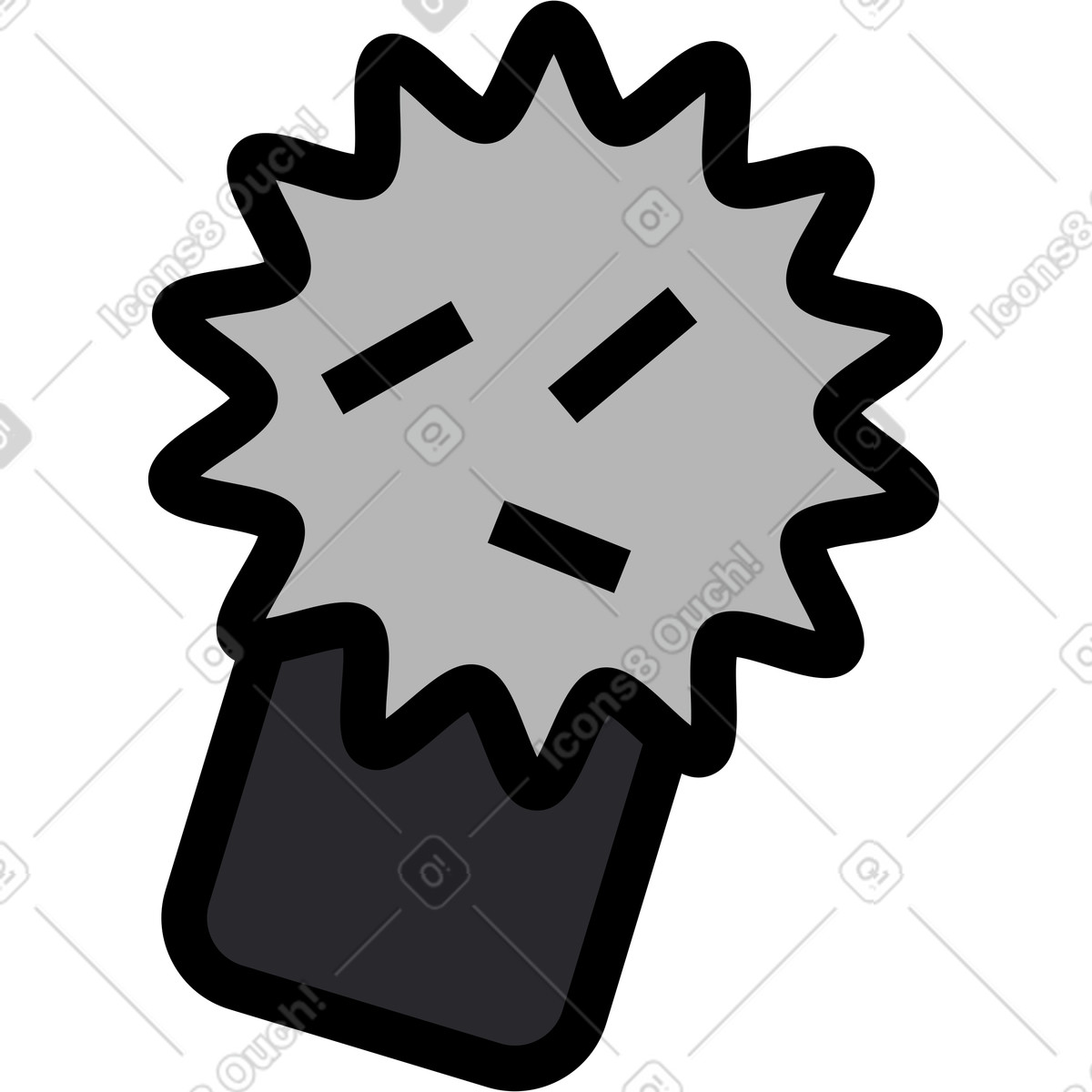Mini wireless microphone illustration in Kindy style download in PNG, SVG