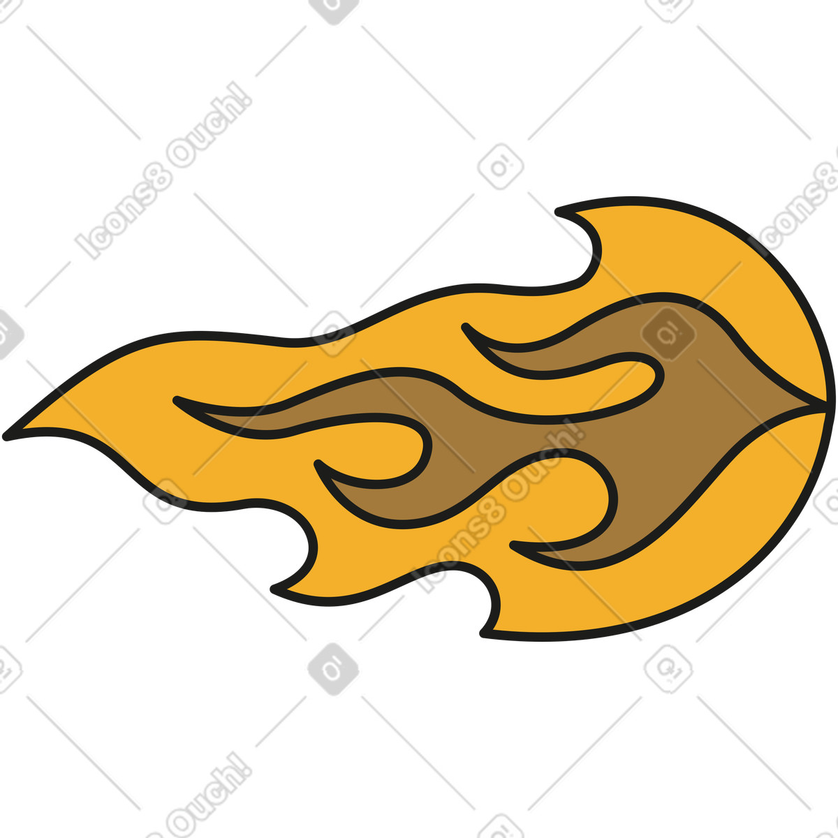 Rubber スタイルの Flame のイラストをPNG、SVG形式でダウンロード