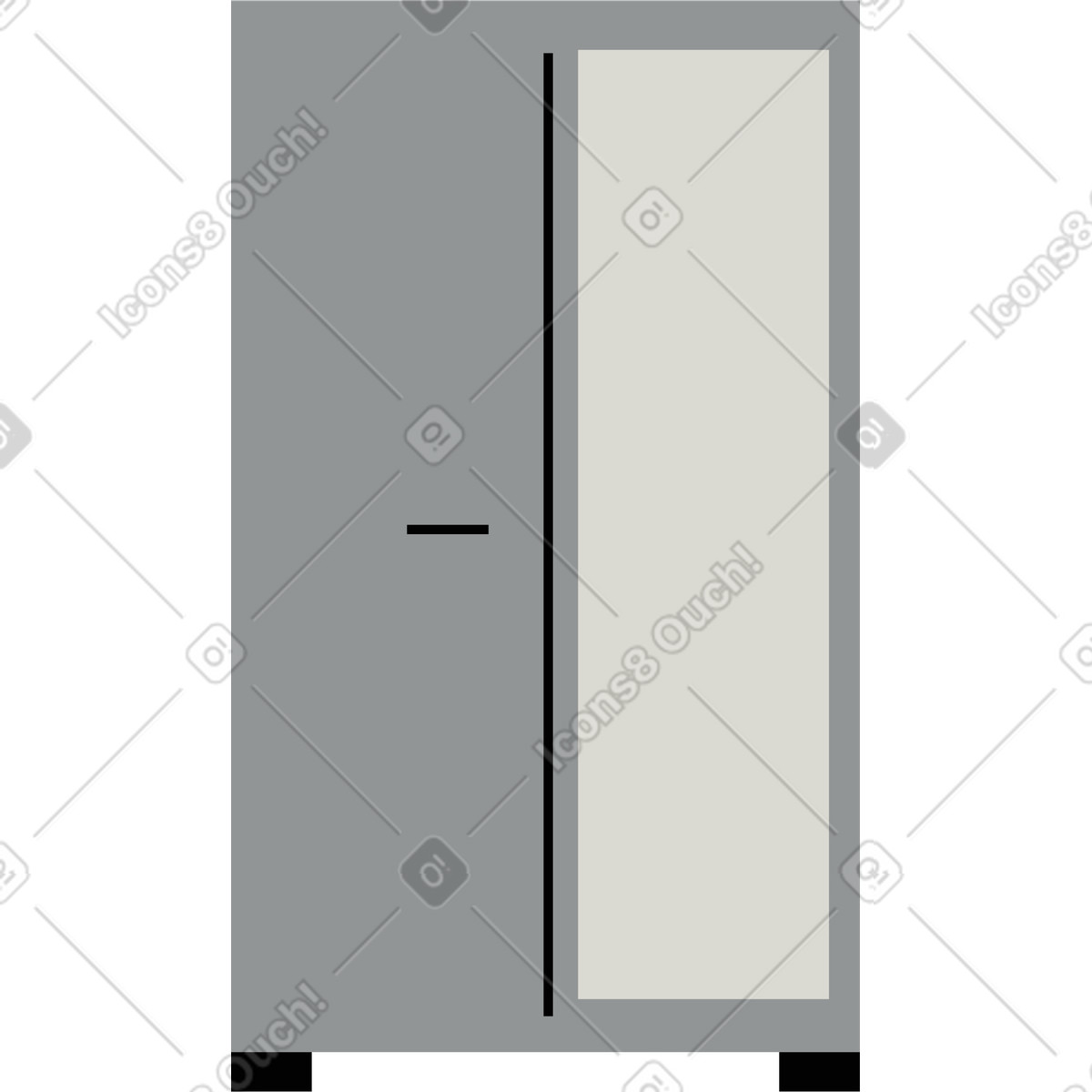 Kleiderschrank-Illustration im Burgundy-Stil als Download in PNG, SVG