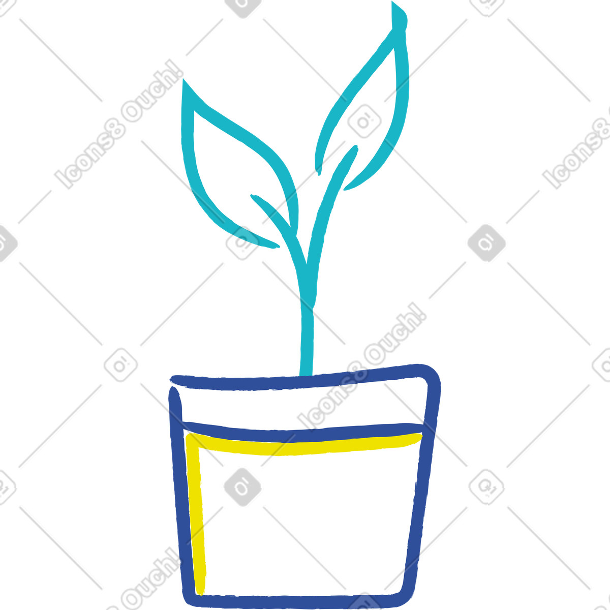Pianta illustrazione in stile Lime scarica in PNG, SVG