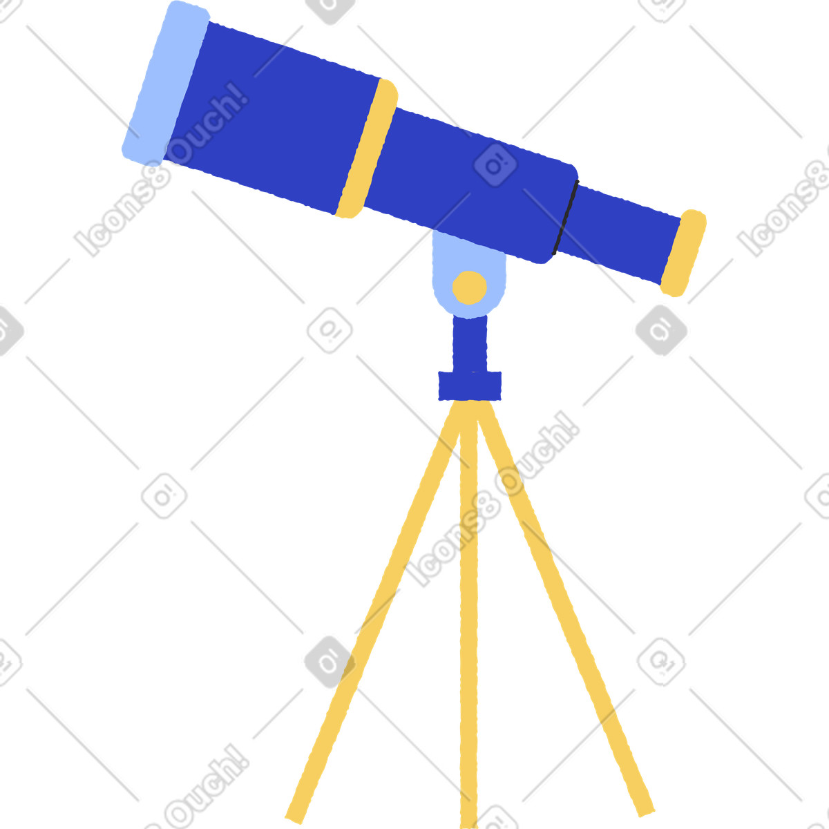 Pablo 스타일의 Telescope 일러스트레이션 PNG, SVG 다운로드