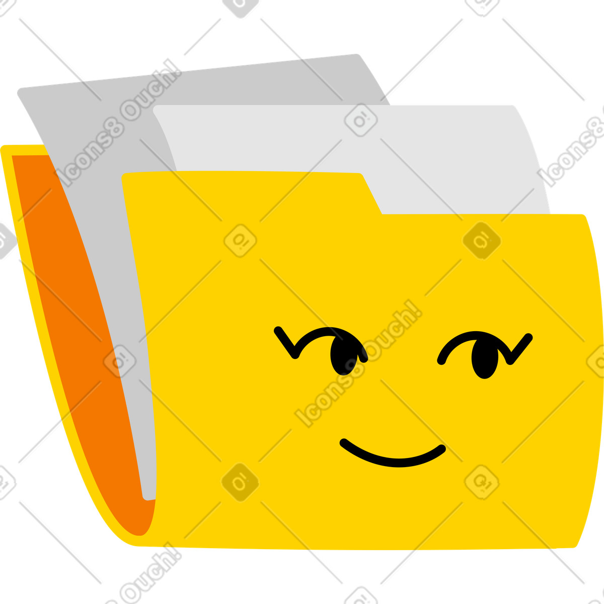 Icona della cartella illustrazione in stile Giggle scarica in PNG, SVG