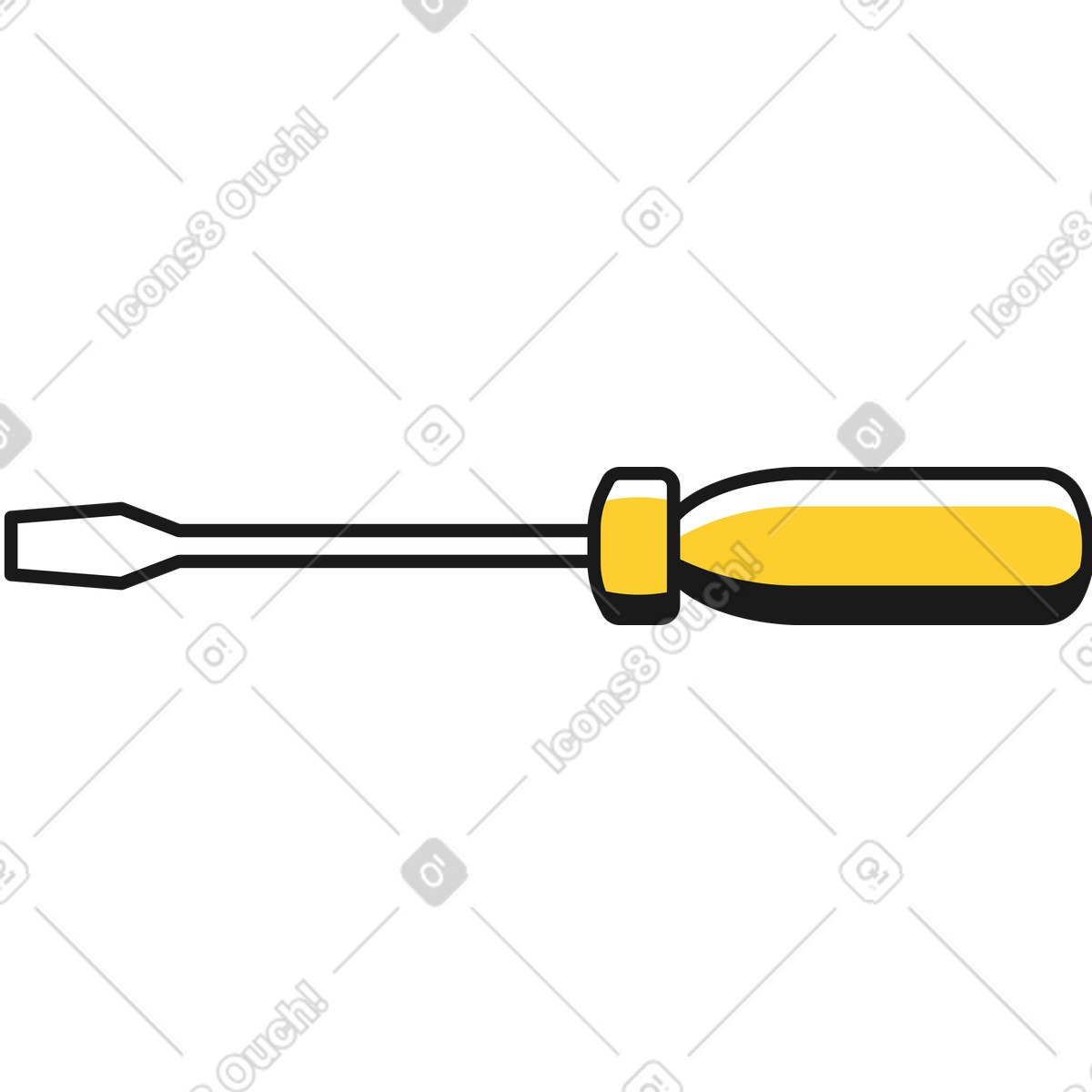 Screwdriver illustration in PNG, SVG
