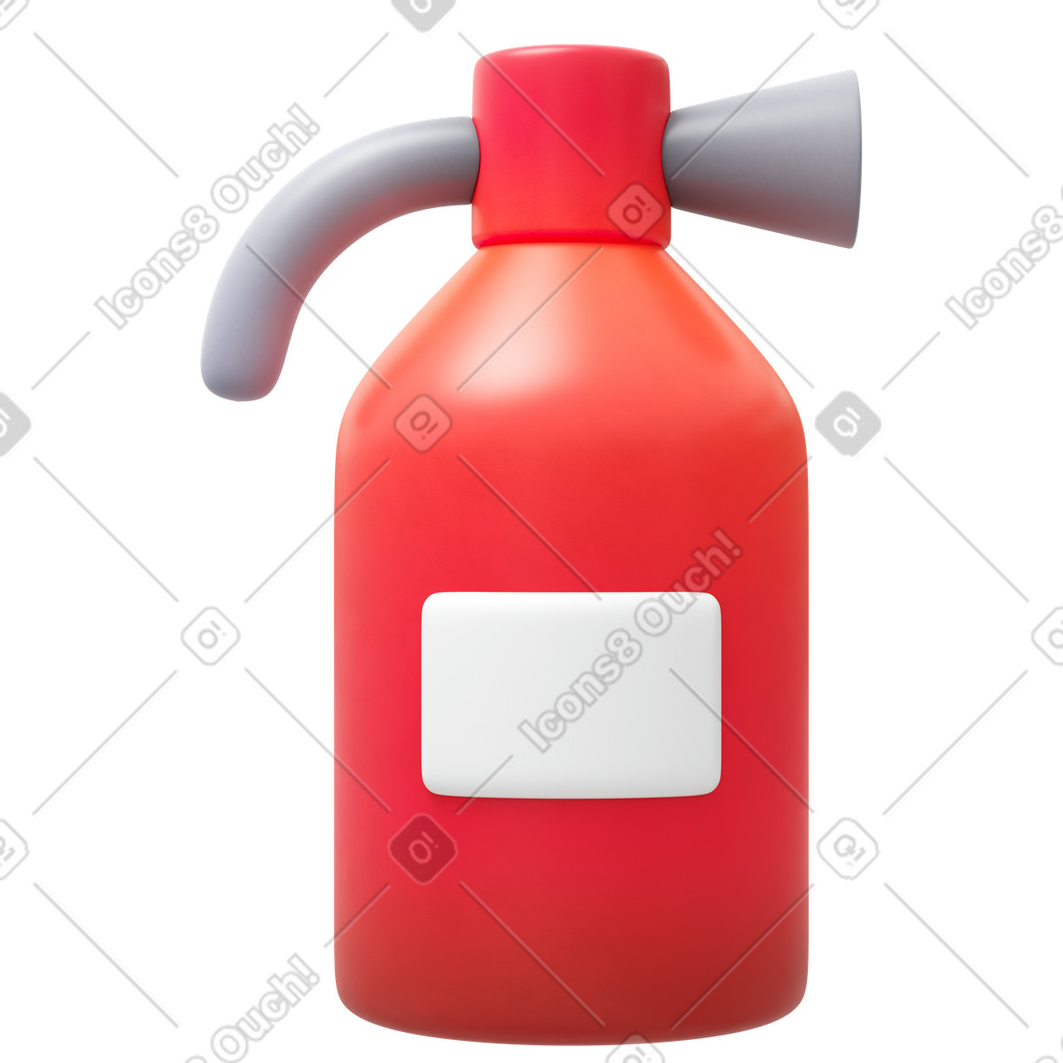 Fire extinguisher illustration in 3D Fluency style download in PNG, SVG