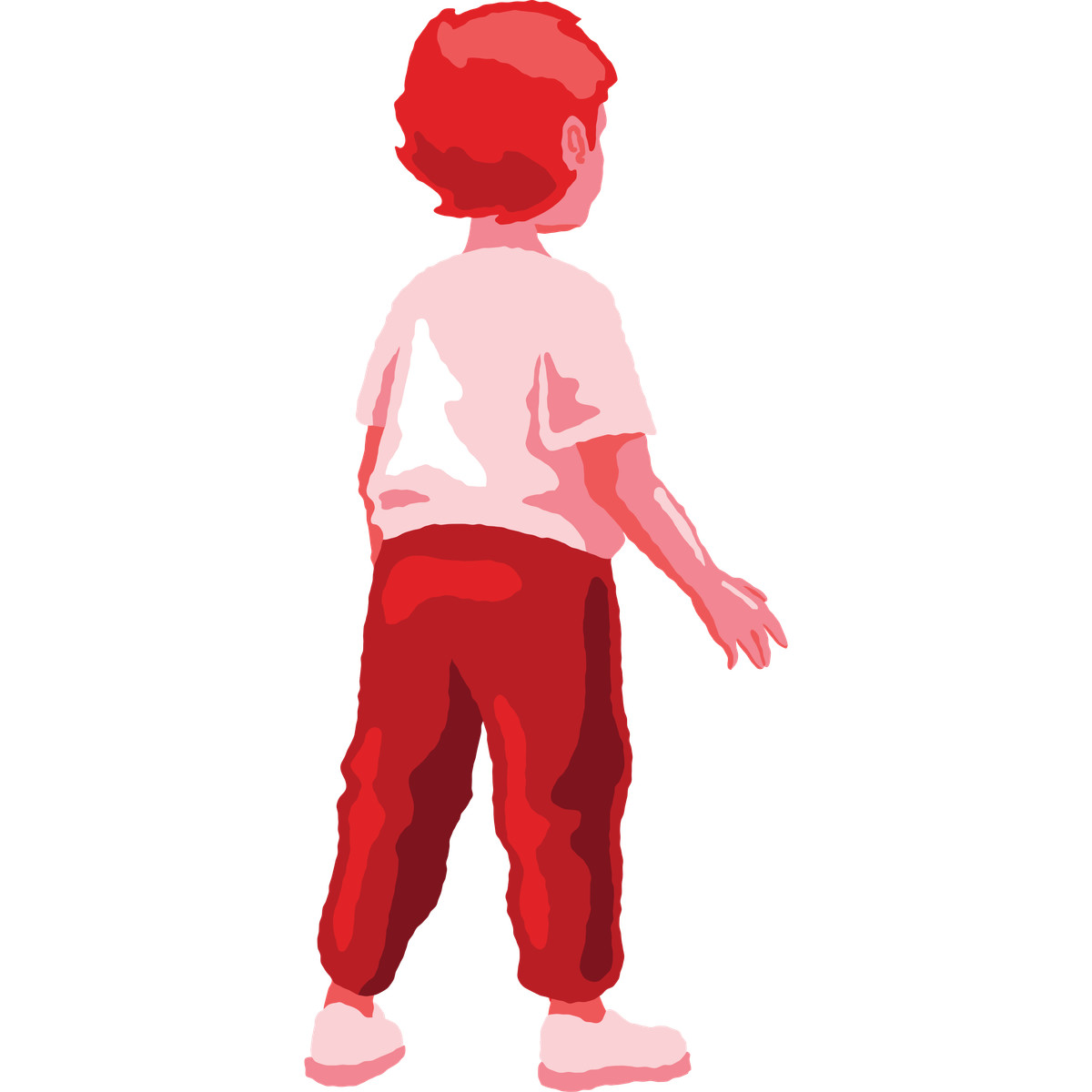 下载 Cherry 风格的 Boy standing back 插画，支持 PNG、SVG 格式