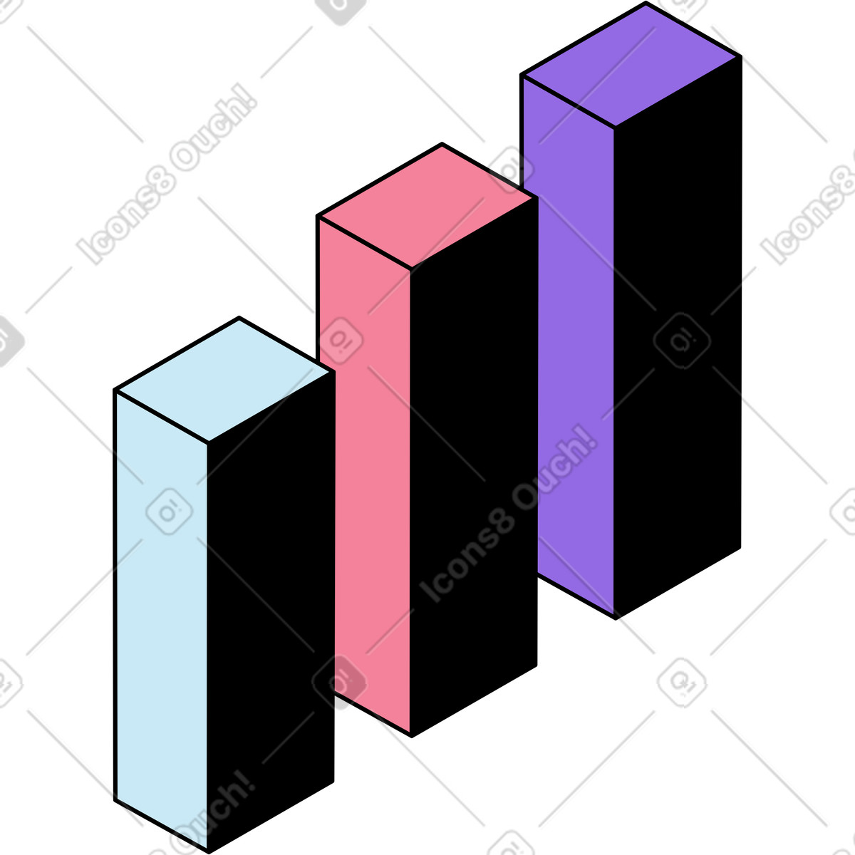 Ilustração de Colunas do gráfico em no estilo Project para baixar em PNG, SVG