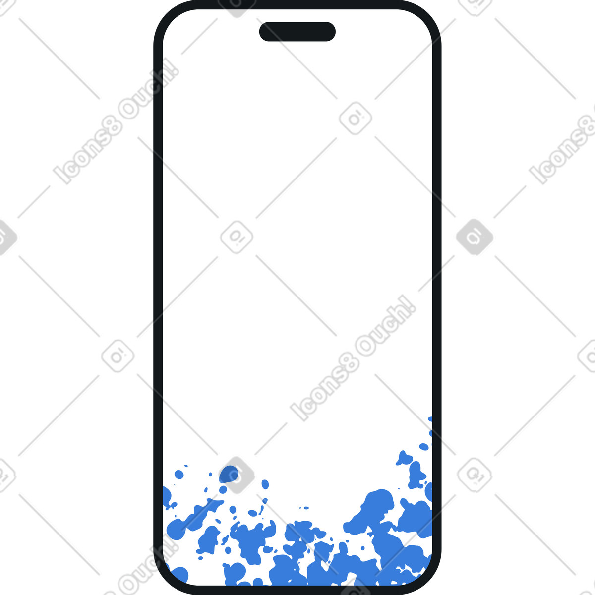 Telefono con texture illustrazione in stile Midnight scarica in PNG, SVG