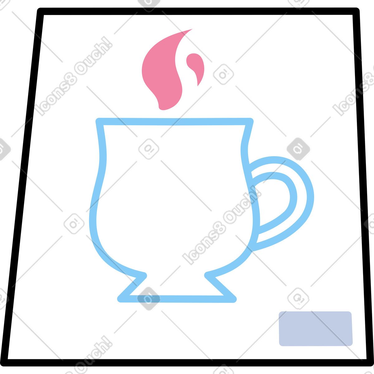 Notes 스타일의 김이 나는 컵의 사진 일러스트레이션 PNG, SVG 다운로드