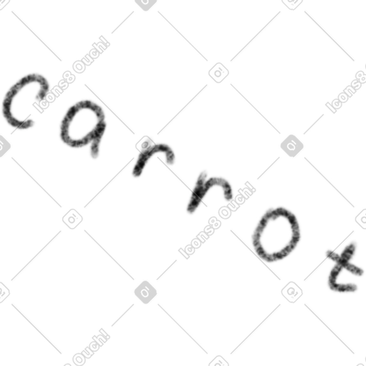Ilustración Carrot lettering en estilo Toscana a descargar en PNG y SVG