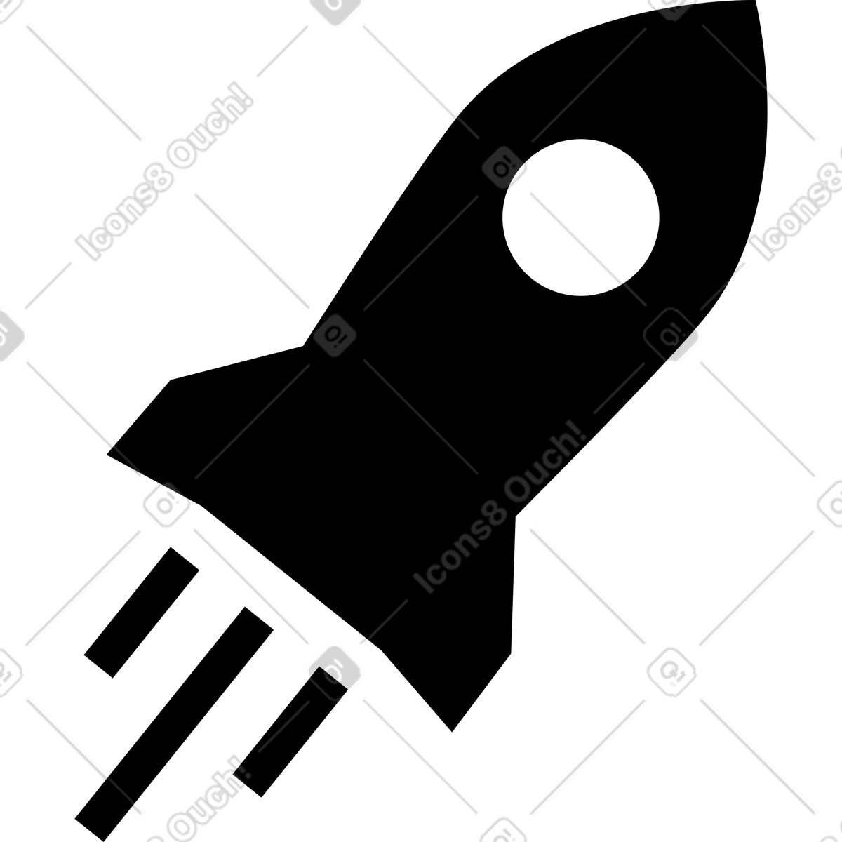 Memphis スタイルの Icon rocket のイラストをPNG、SVG形式でダウンロード
