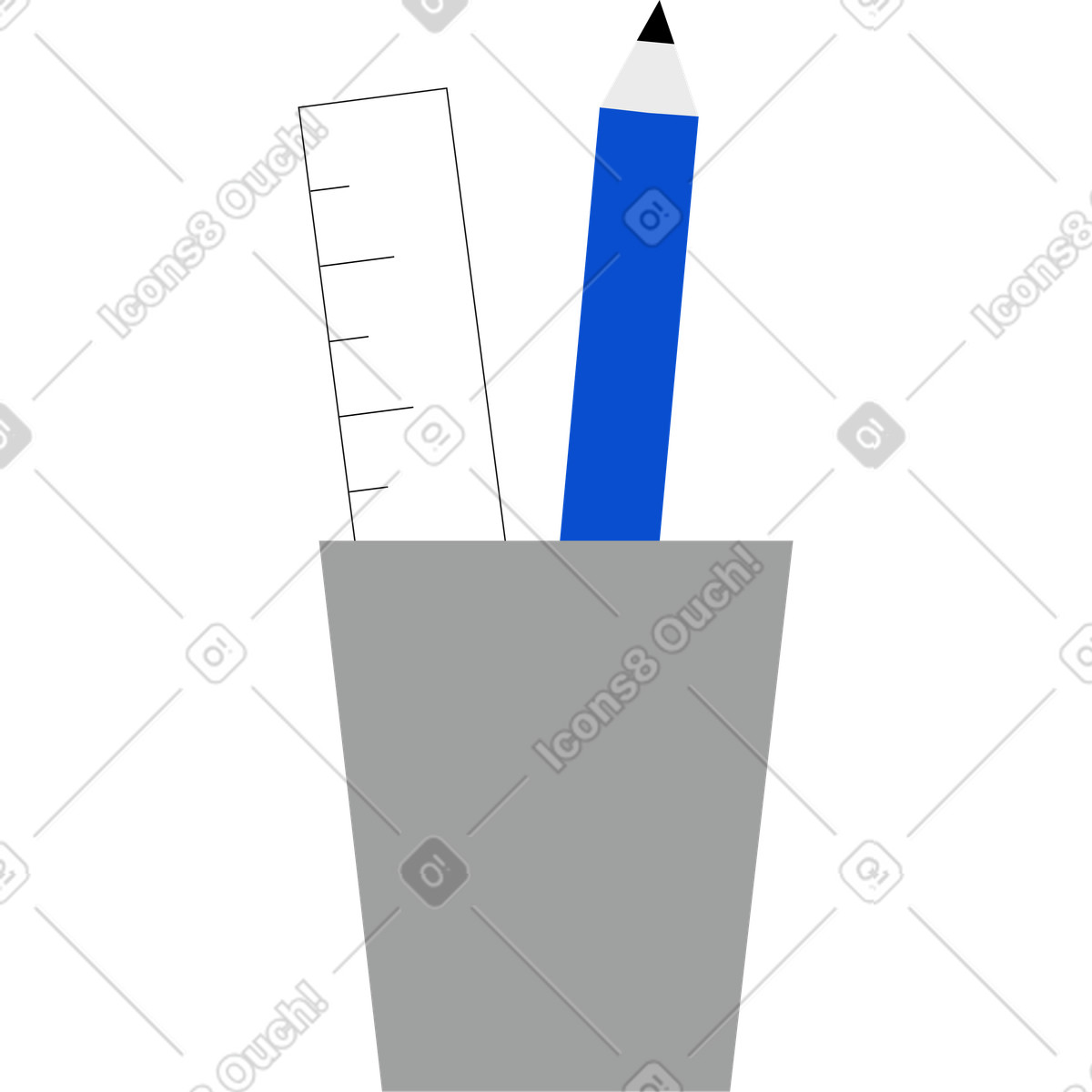 Ilustración Portalápices en estilo Tiny a descargar en PNG y SVG