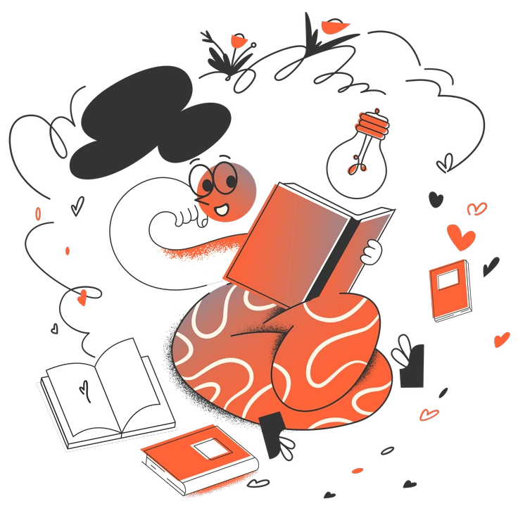 A playful hand-sketched doodle character with loose expressive lines - Doodle illustration style