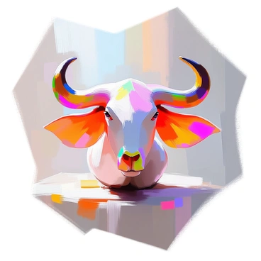 A vibrant, multicolored vulva illustration using a spectrum of colors