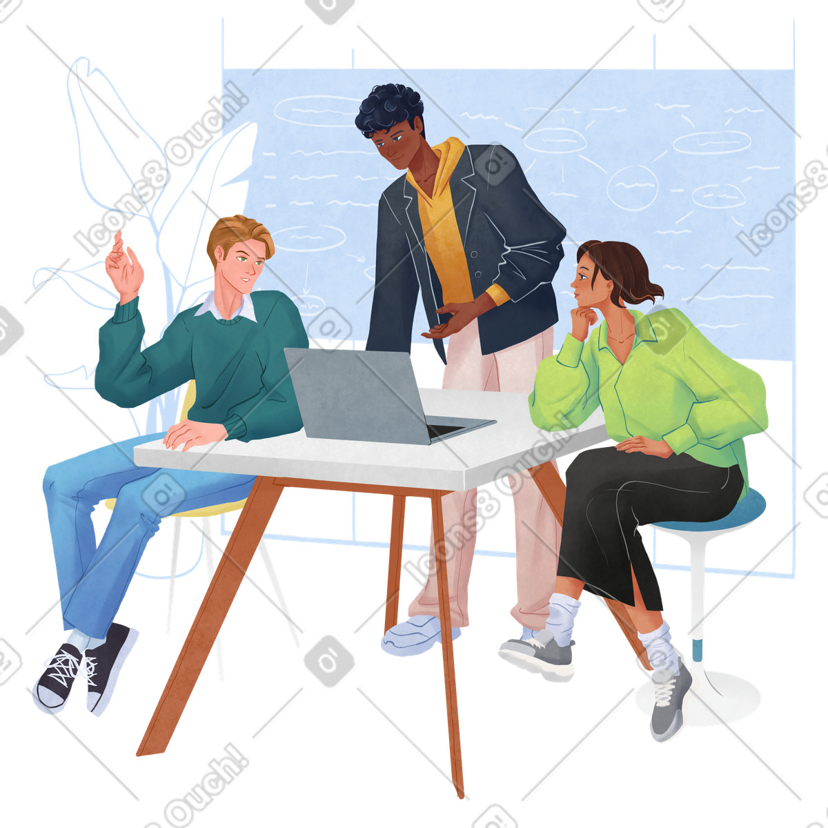 Ilustração de Ideia de brainstorming de pessoas em PNG e SVG